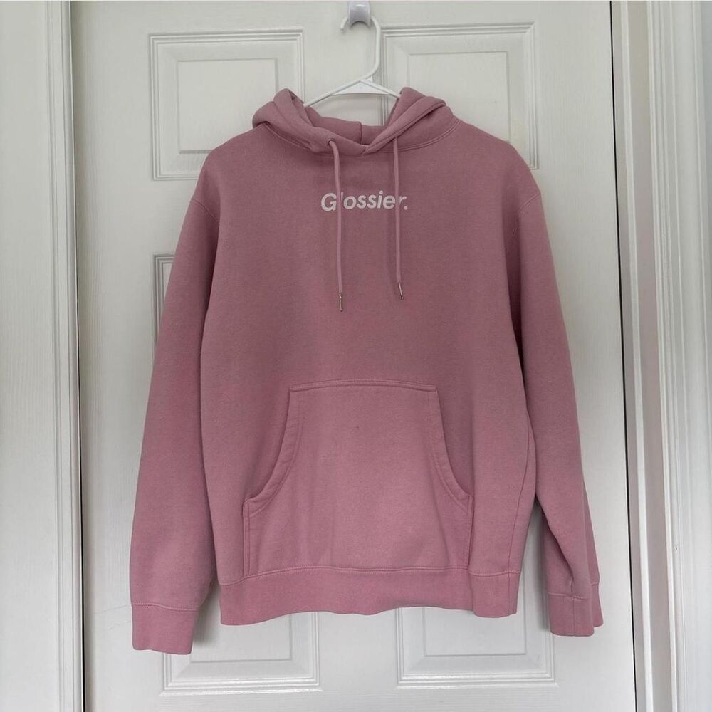 Glossier Women's Pink Hoodie